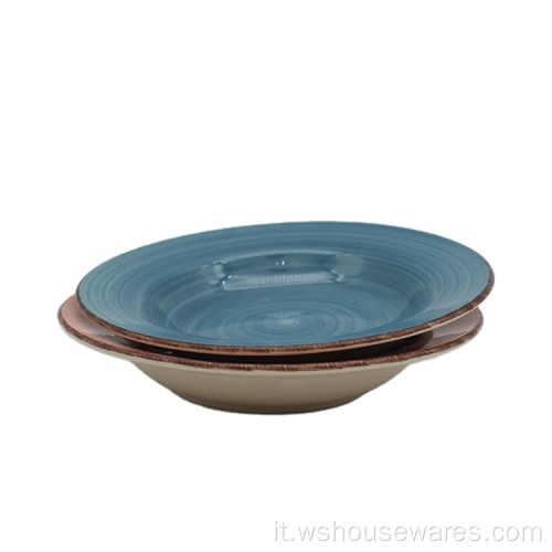 Tableware dipinto a mano Home 18pcs Stone Set di ceramica